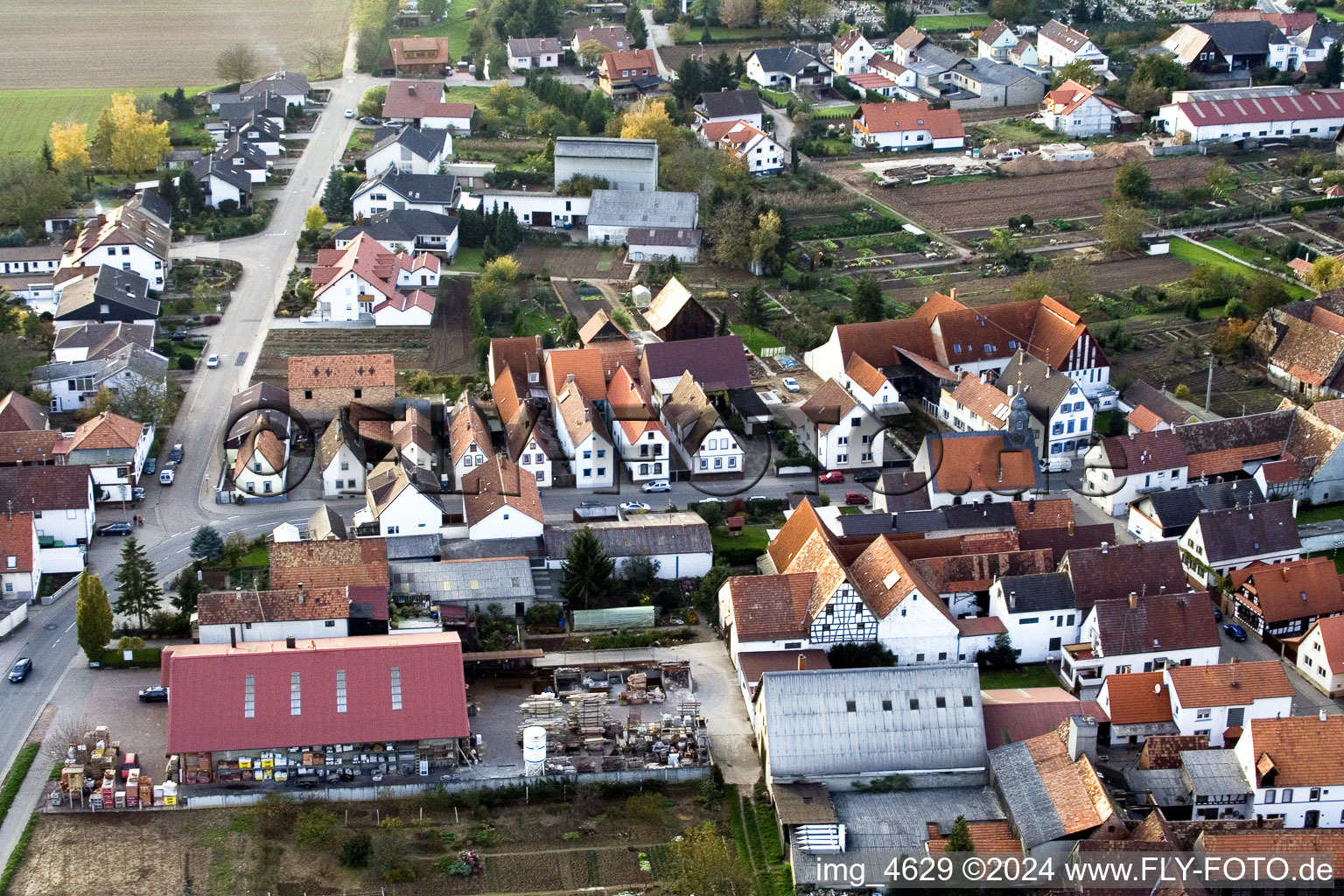 Ottersheim near Altsheimerstr in Ottersheim bei Landau in the state Rhineland-Palatinate, Germany