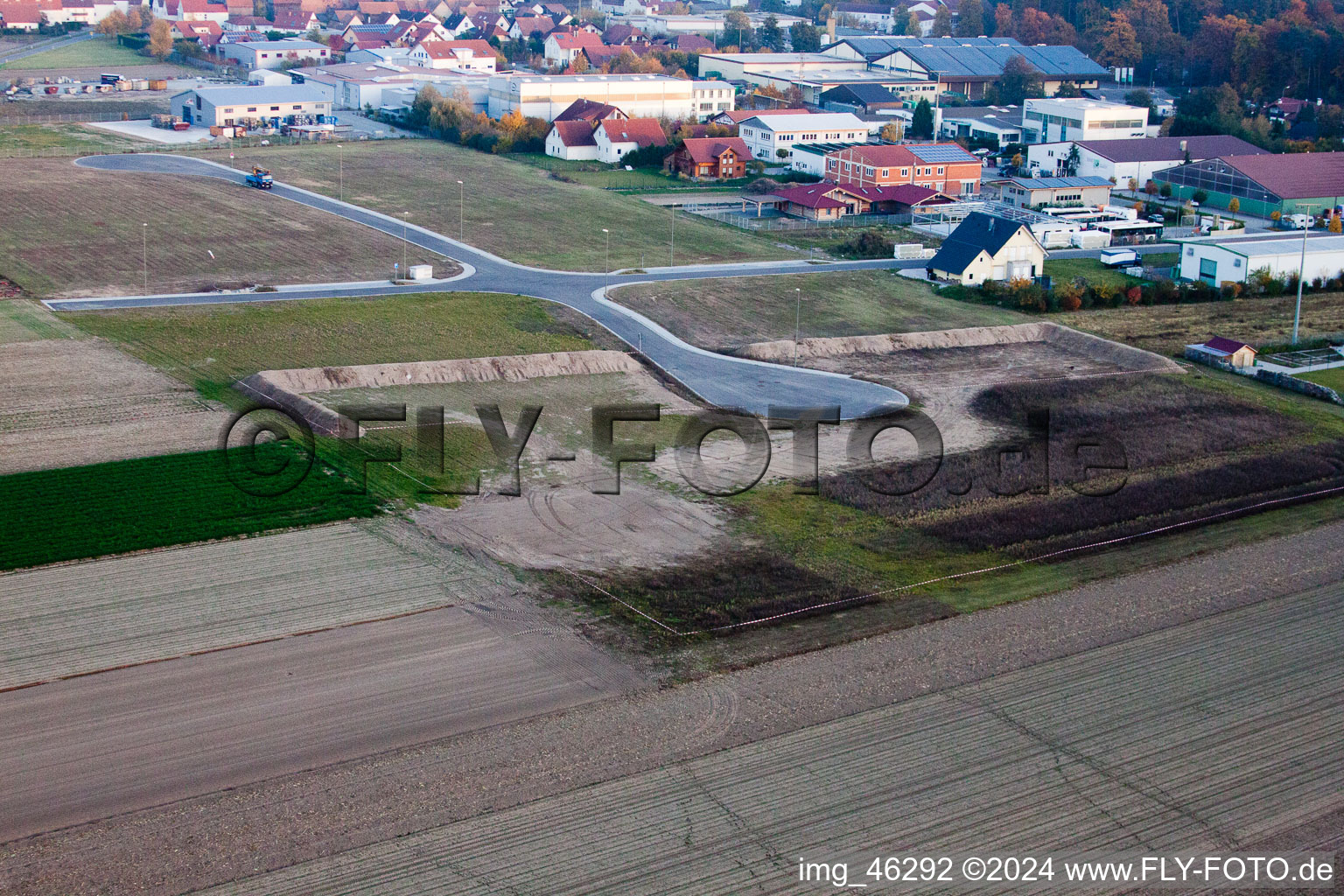 Oblique view of Hatzenbühl in the state Rhineland-Palatinate, Germany