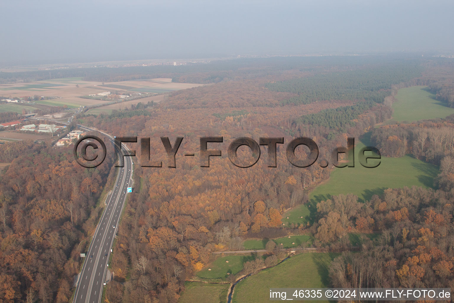 Kandel in the state Rhineland-Palatinate, Germany from the drone perspective