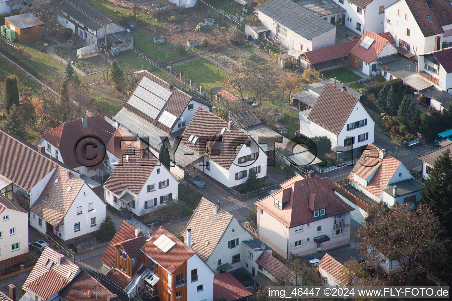 Kandel in the state Rhineland-Palatinate, Germany seen from a drone