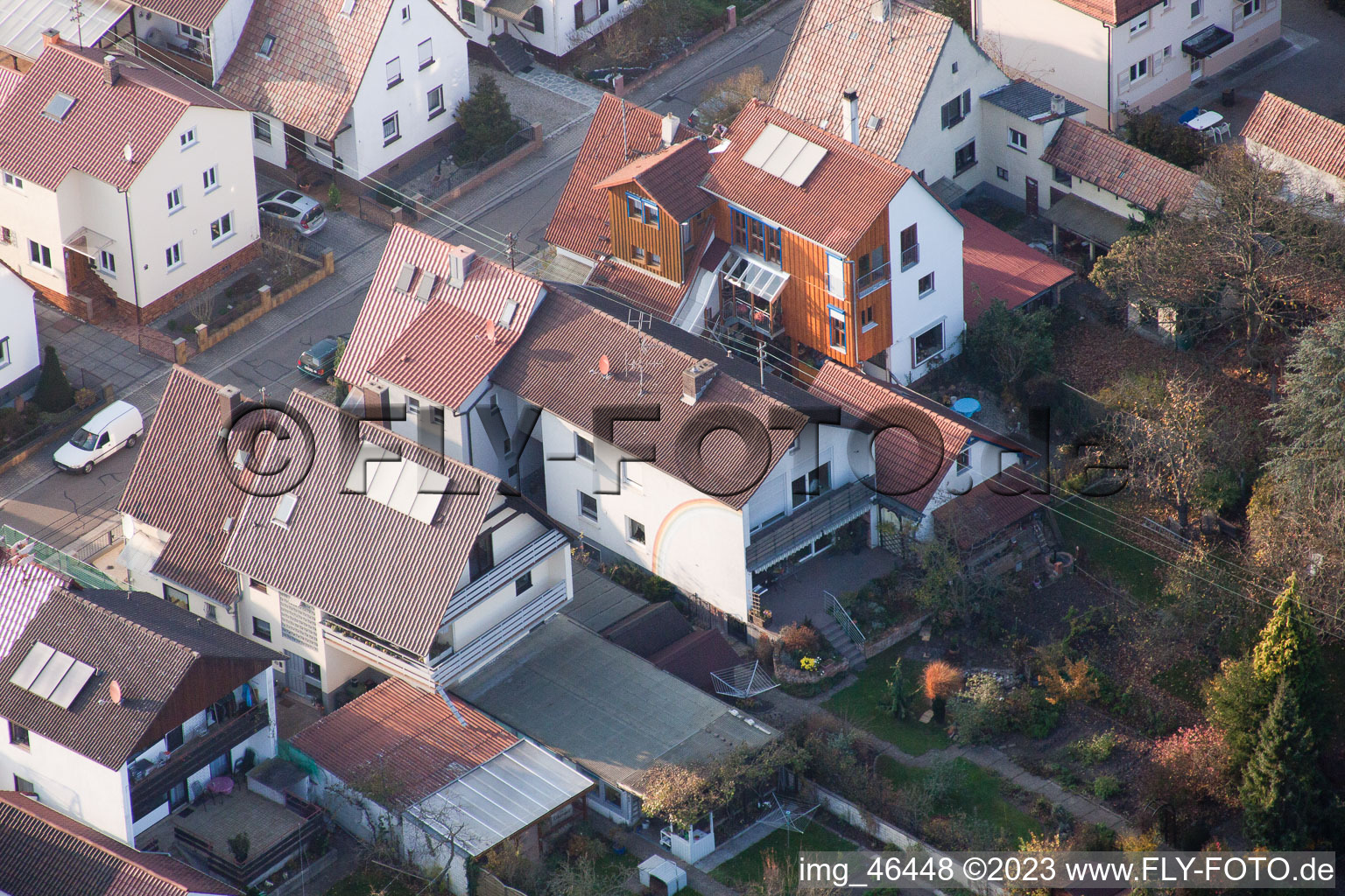 Aerial view of Kandel in the state Rhineland-Palatinate, Germany
