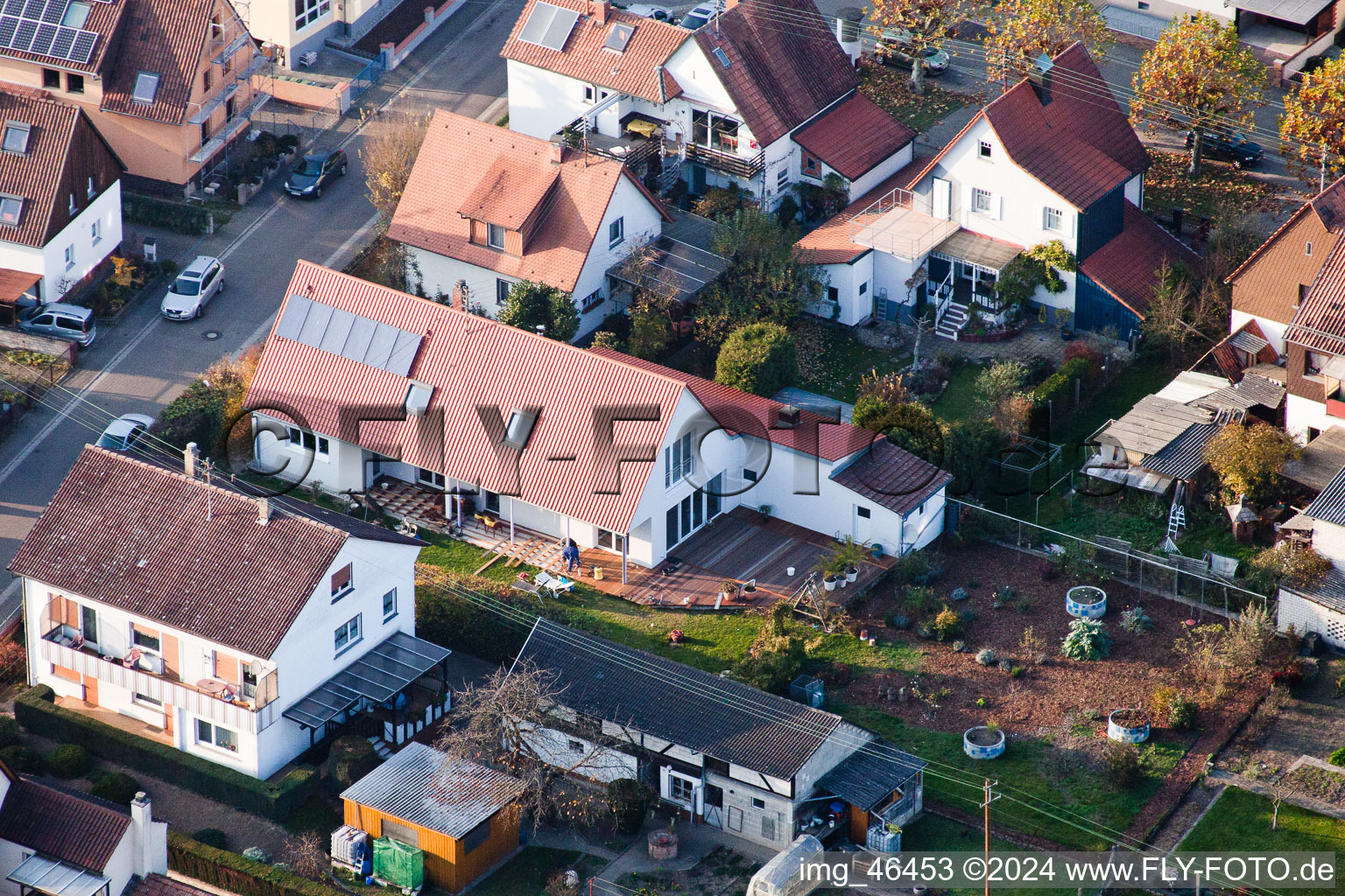 Kandel in the state Rhineland-Palatinate, Germany seen from above