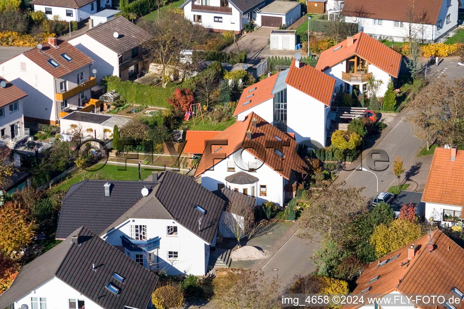 Drone image of Klingbachstr in Steinweiler in the state Rhineland-Palatinate, Germany