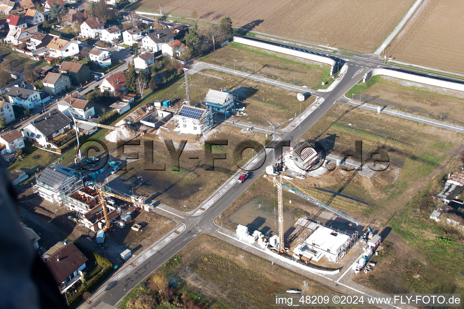 Minfeld in the state Rhineland-Palatinate, Germany out of the air