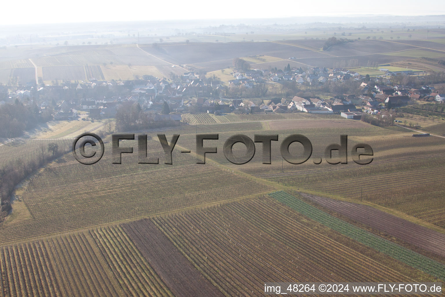 Dierbach in the state Rhineland-Palatinate, Germany from above