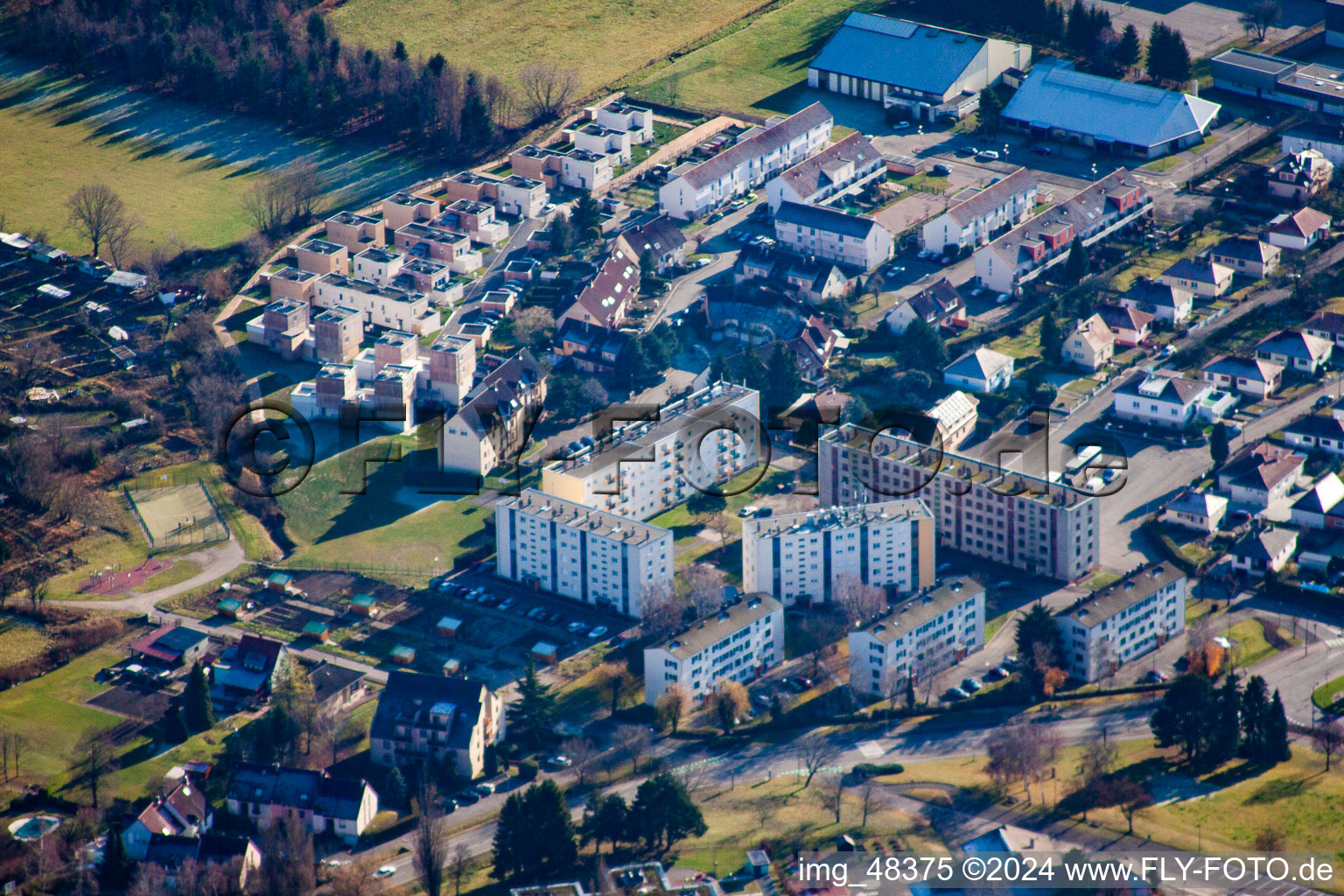 Drone recording of Wissembourg in the state Bas-Rhin, France