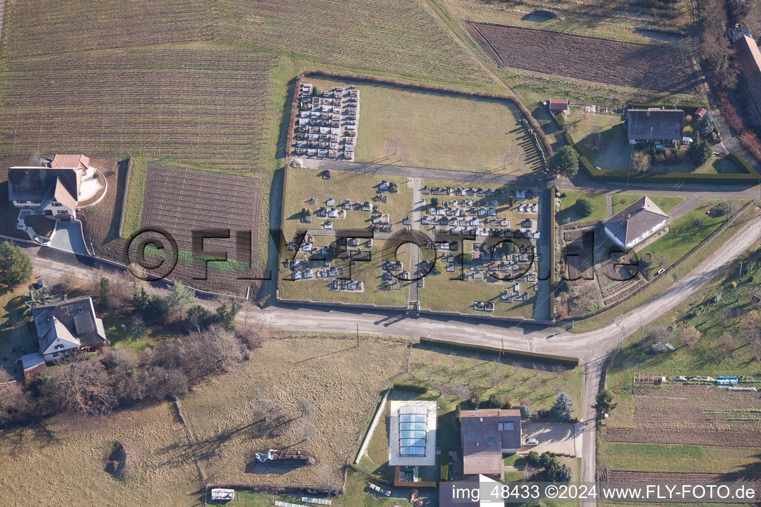 Steinseltz in the state Bas-Rhin, France out of the air