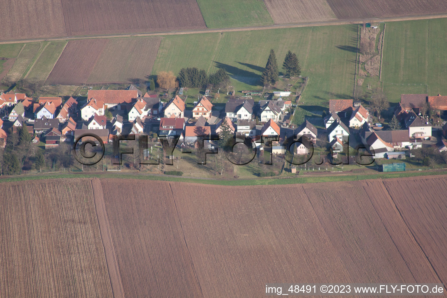 Schleithal in the state Bas-Rhin, France out of the air