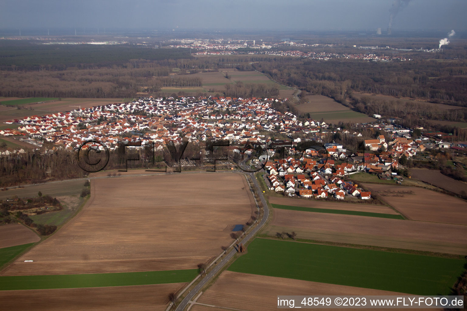 Hördt in the state Rhineland-Palatinate, Germany out of the air