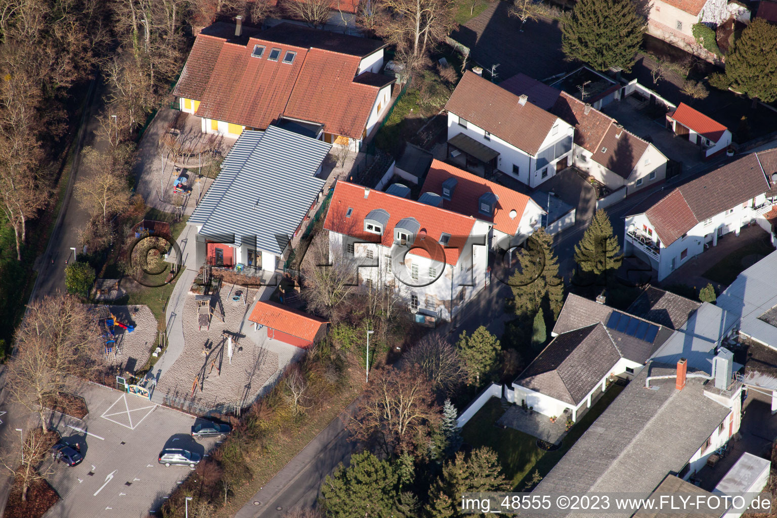 Hördt in the state Rhineland-Palatinate, Germany seen from above