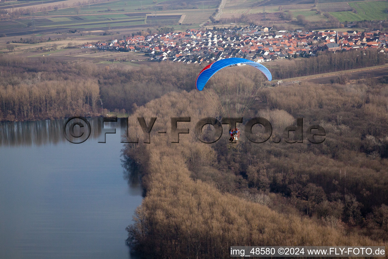 Germersheim in the state Rhineland-Palatinate, Germany from the plane