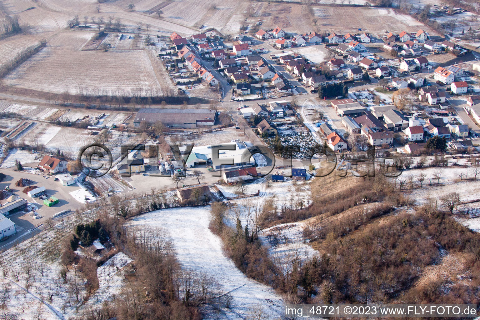 AVN GmbH in Neuenbürg in the state Baden-Wuerttemberg, Germany from above