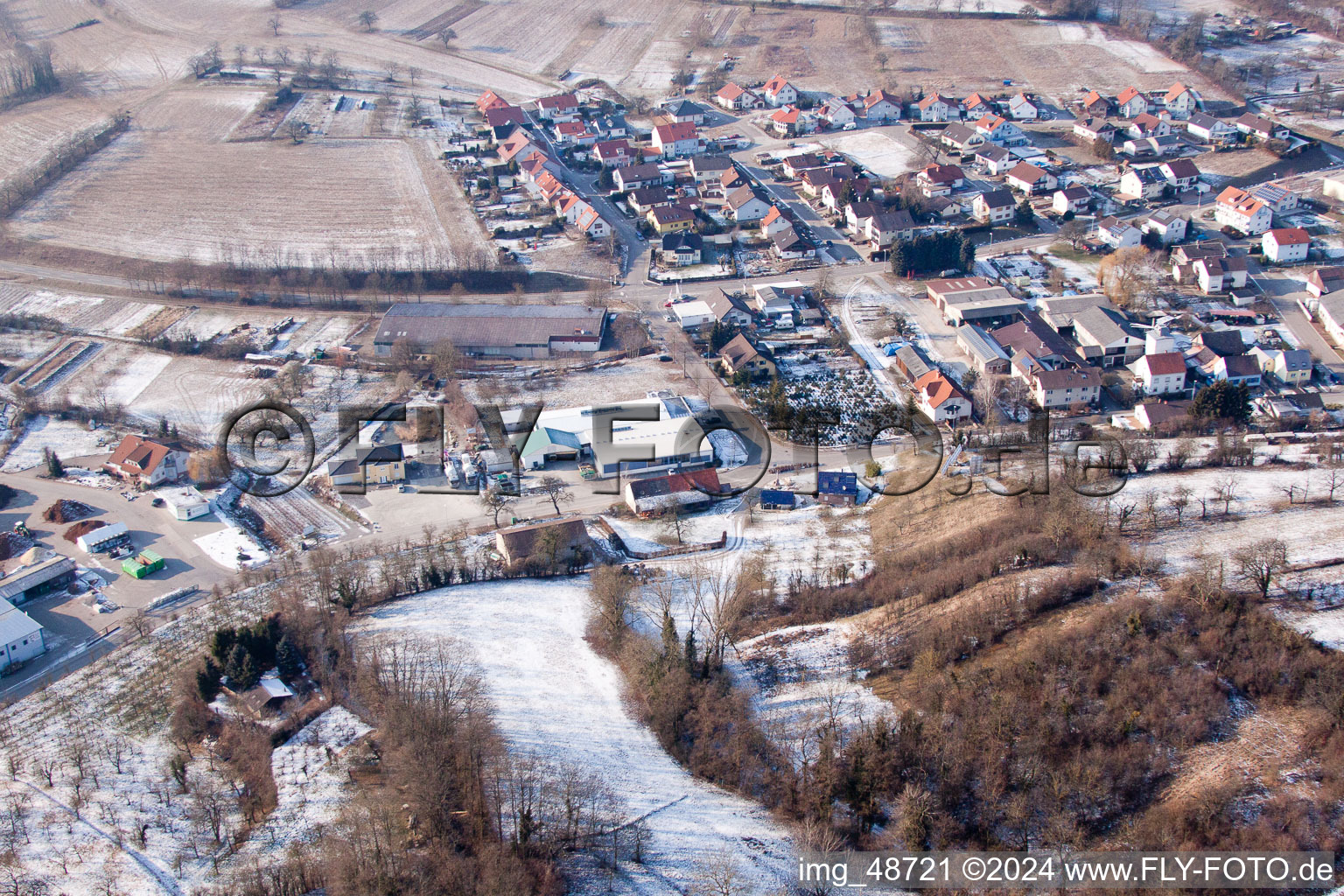 Aerial photograpy of AVN GmbH in the district Neuenbürg in Kraichtal in the state Baden-Wuerttemberg, Germany