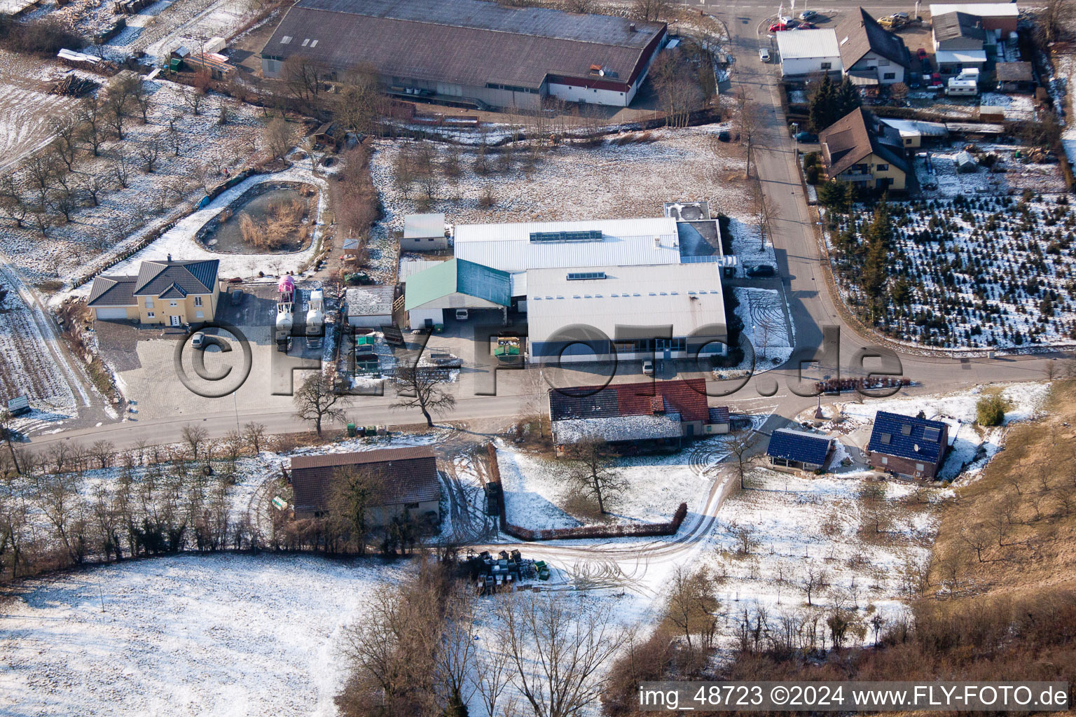 AVN GmbH in the district Neuenbürg in Kraichtal in the state Baden-Wuerttemberg, Germany from above