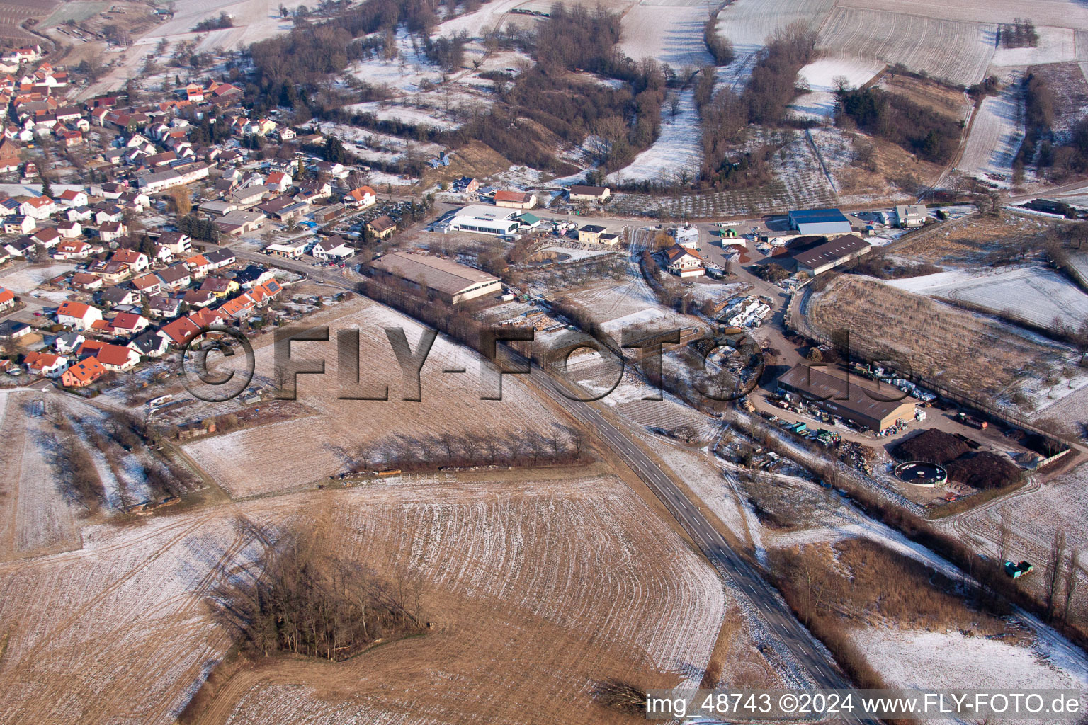 Drone recording of Neuenbürg in the state Baden-Wuerttemberg, Germany