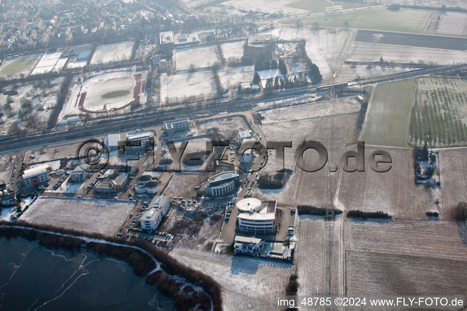 SHK in winter in Bruchsal in the state Baden-Wuerttemberg, Germany