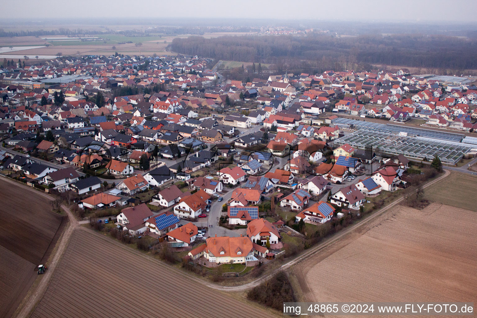 Kuhardt in the state Rhineland-Palatinate, Germany seen from above