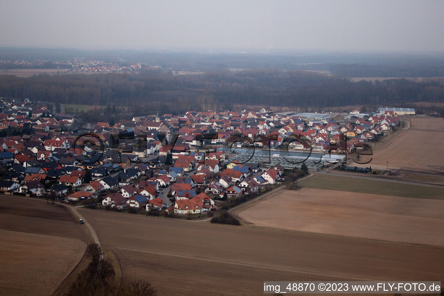 Kuhardt in the state Rhineland-Palatinate, Germany seen from above