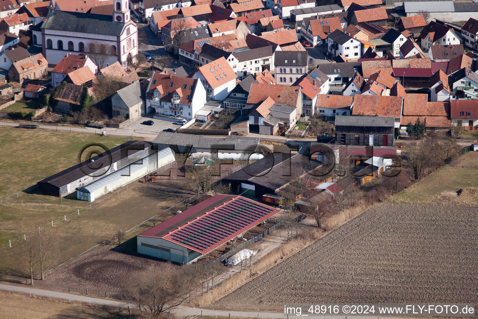 Neupotz in the state Rhineland-Palatinate, Germany out of the air