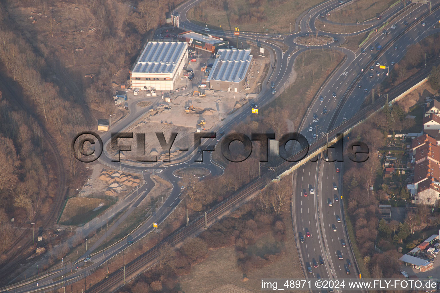 Maximilian Center II in the district Maximiliansau in Wörth am Rhein in the state Rhineland-Palatinate, Germany out of the air