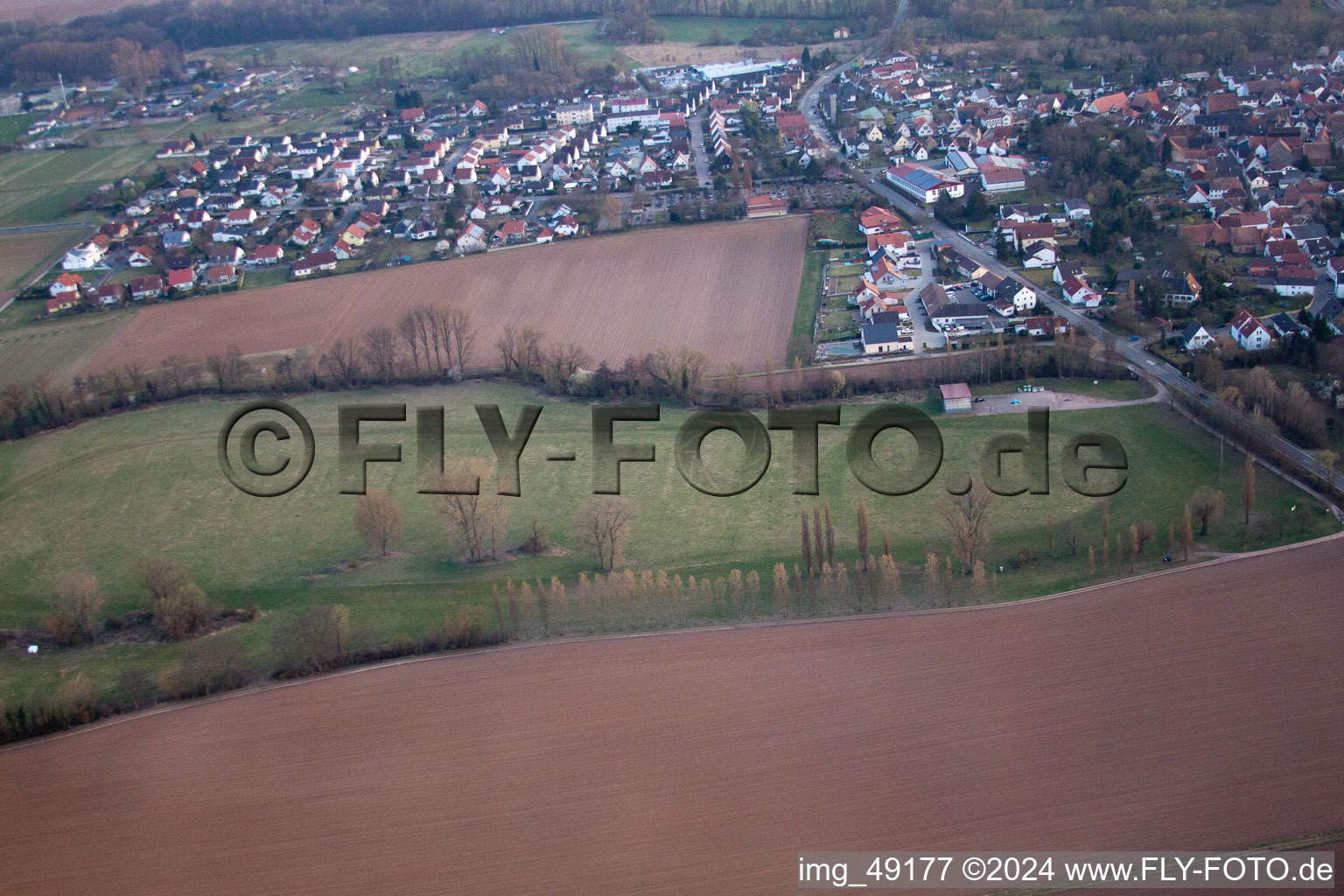 Aerial view of Racetrack in the district Billigheim in Billigheim-Ingenheim in the state Rhineland-Palatinate, Germany