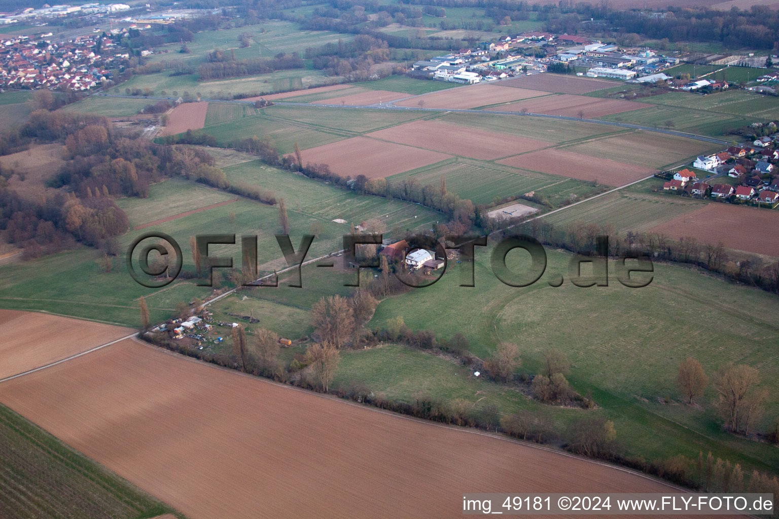 Racetrack in the district Billigheim in Billigheim-Ingenheim in the state Rhineland-Palatinate, Germany out of the air