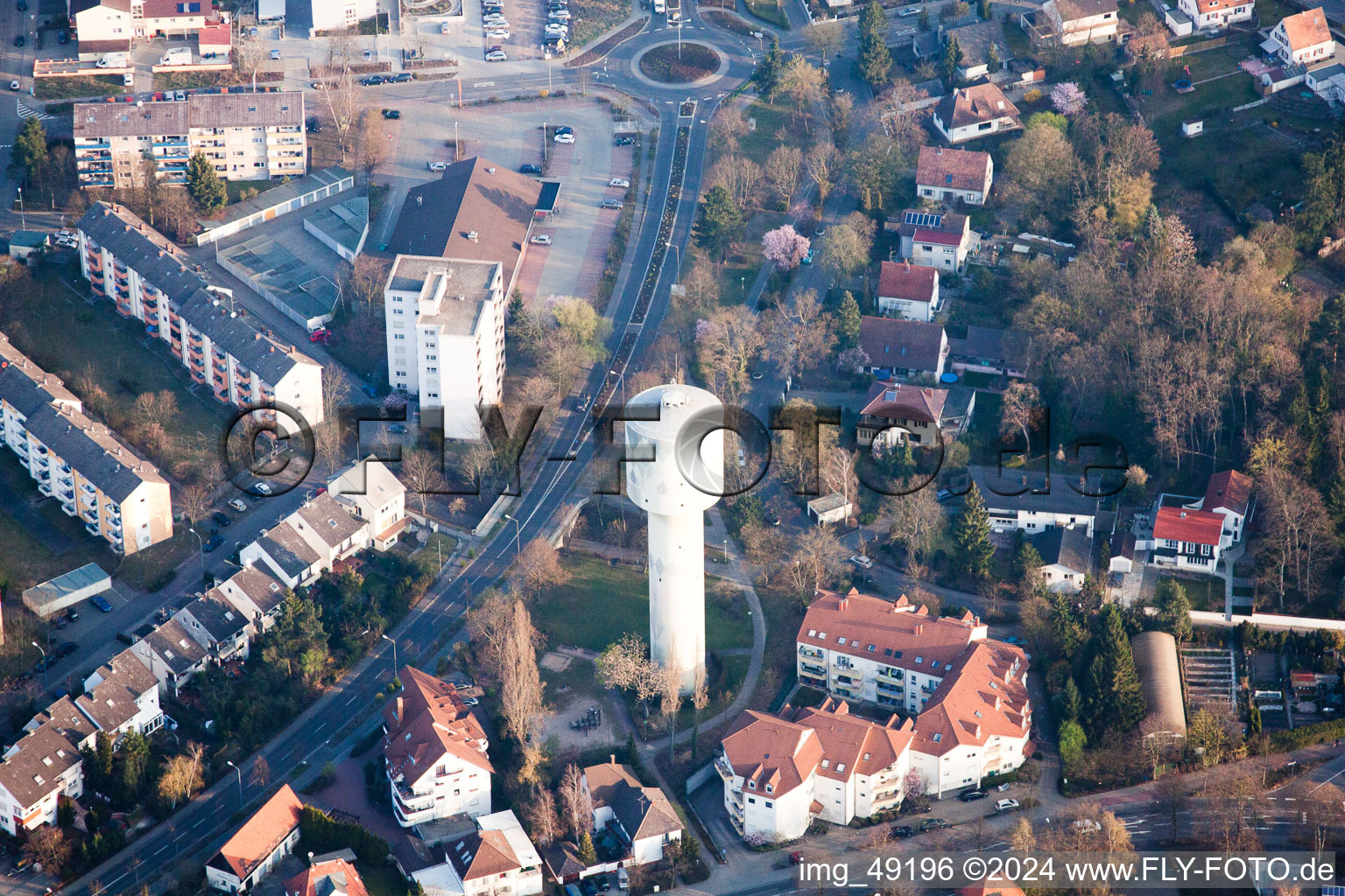 Germersheim in the state Rhineland-Palatinate, Germany from a drone