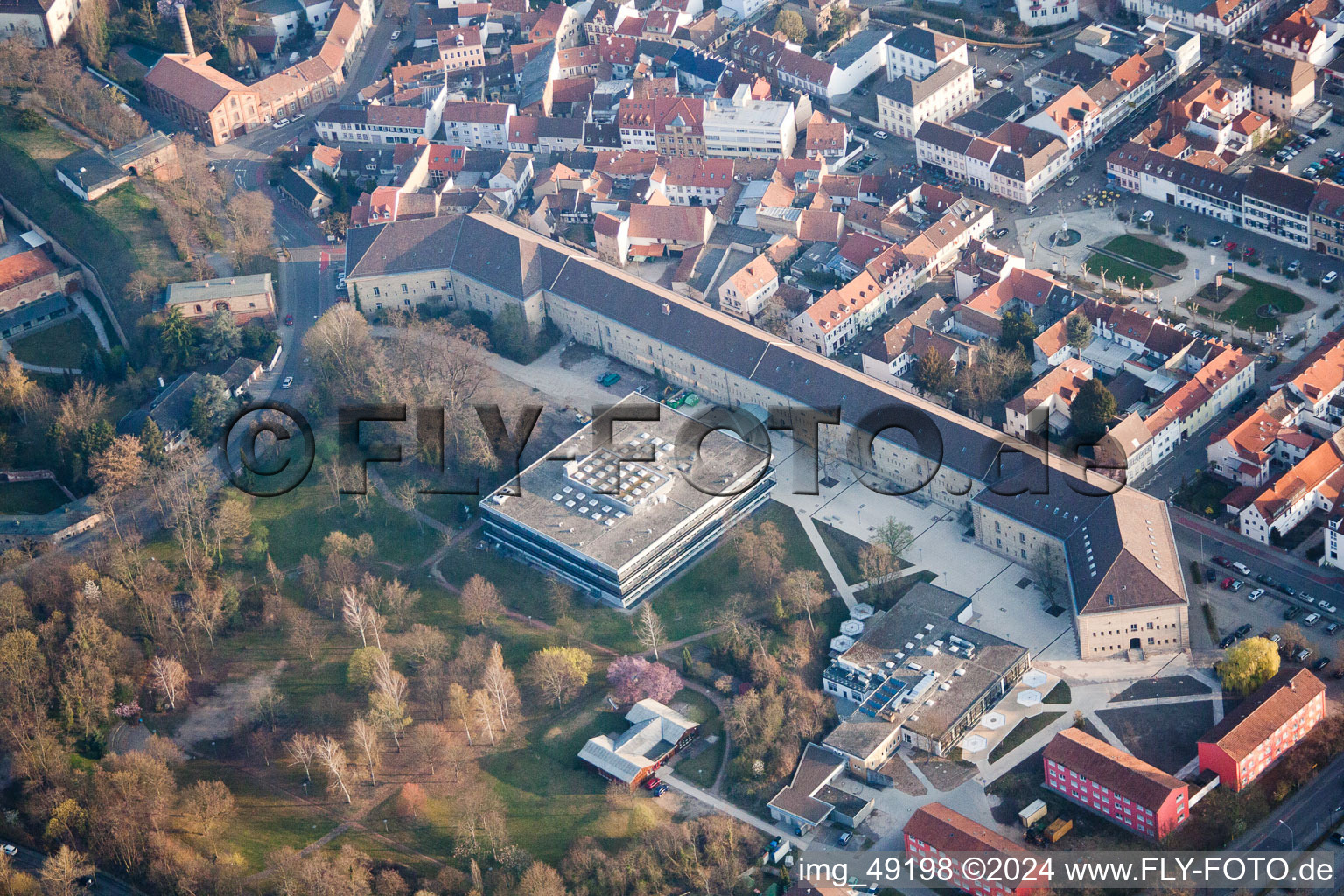 Germersheim in the state Rhineland-Palatinate, Germany from above