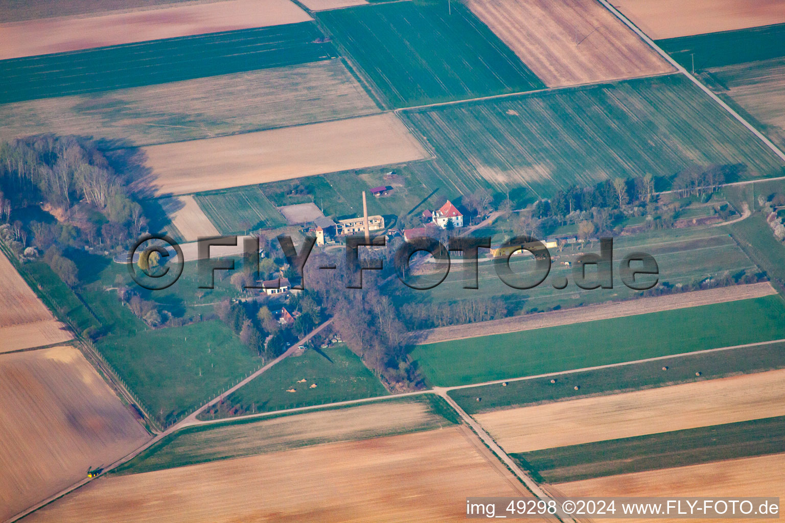 Harthausen in the state Rhineland-Palatinate, Germany viewn from the air