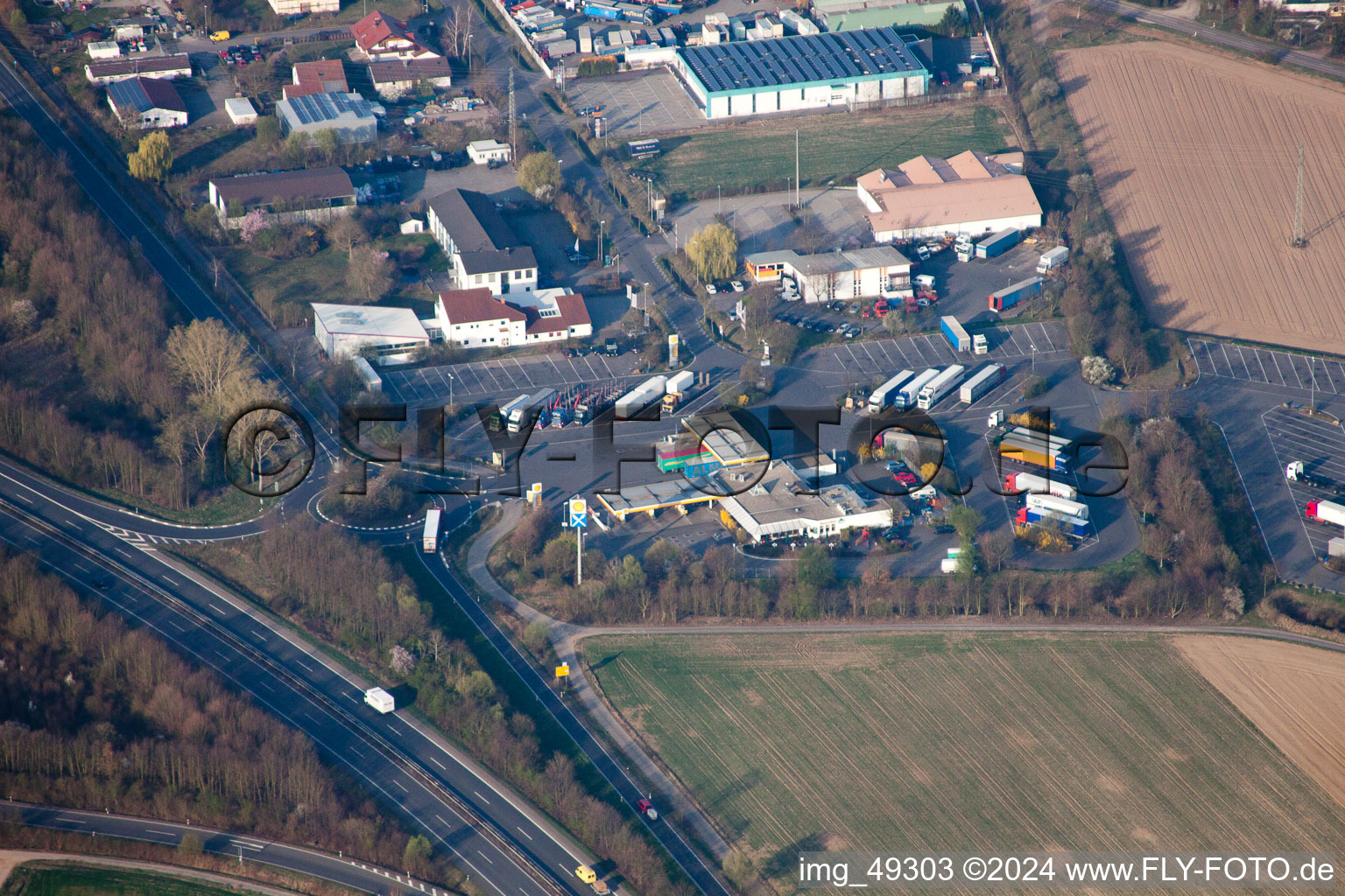 Harthausen in the state Rhineland-Palatinate, Germany from the drone perspective