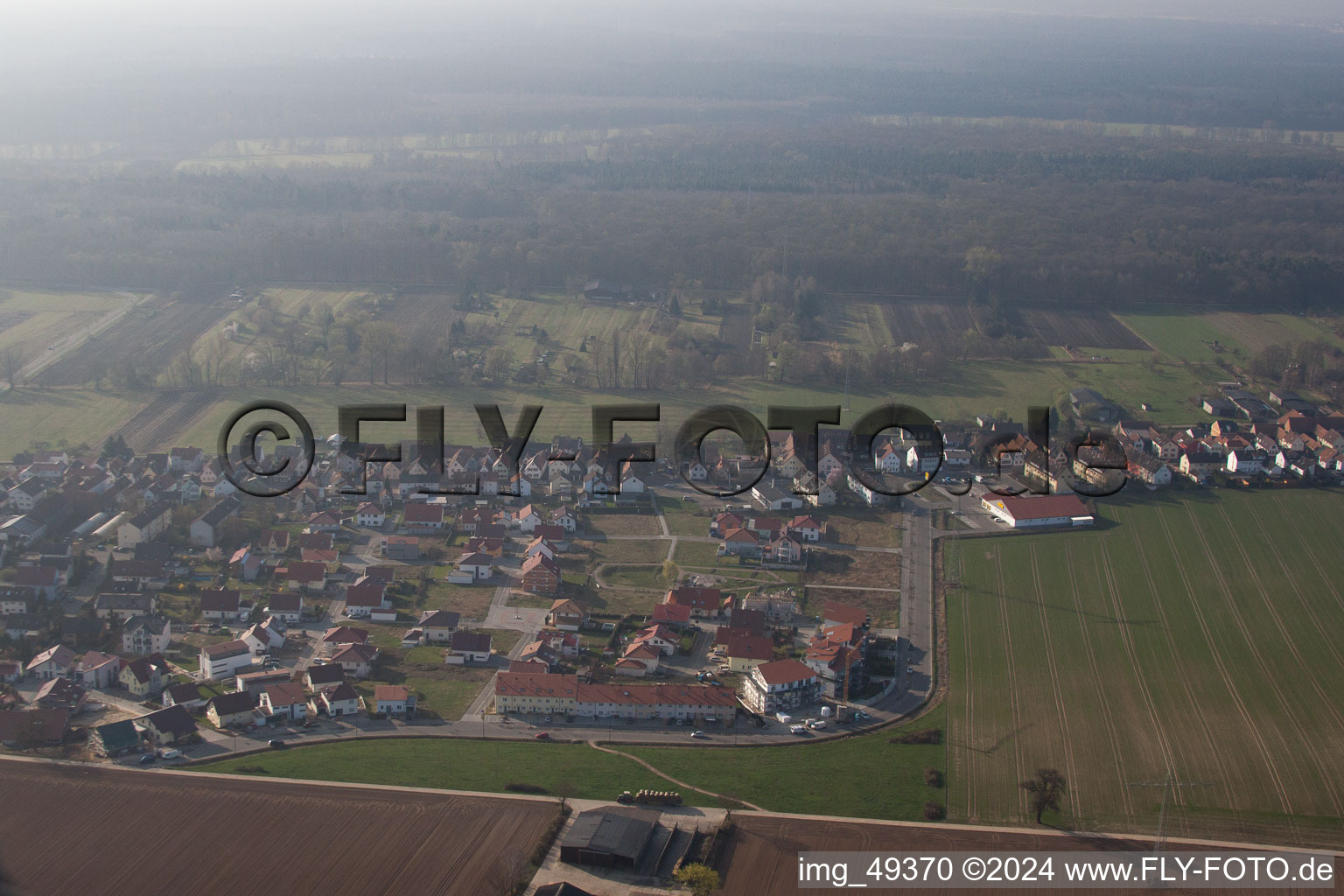 Kandel in the state Rhineland-Palatinate, Germany viewn from the air