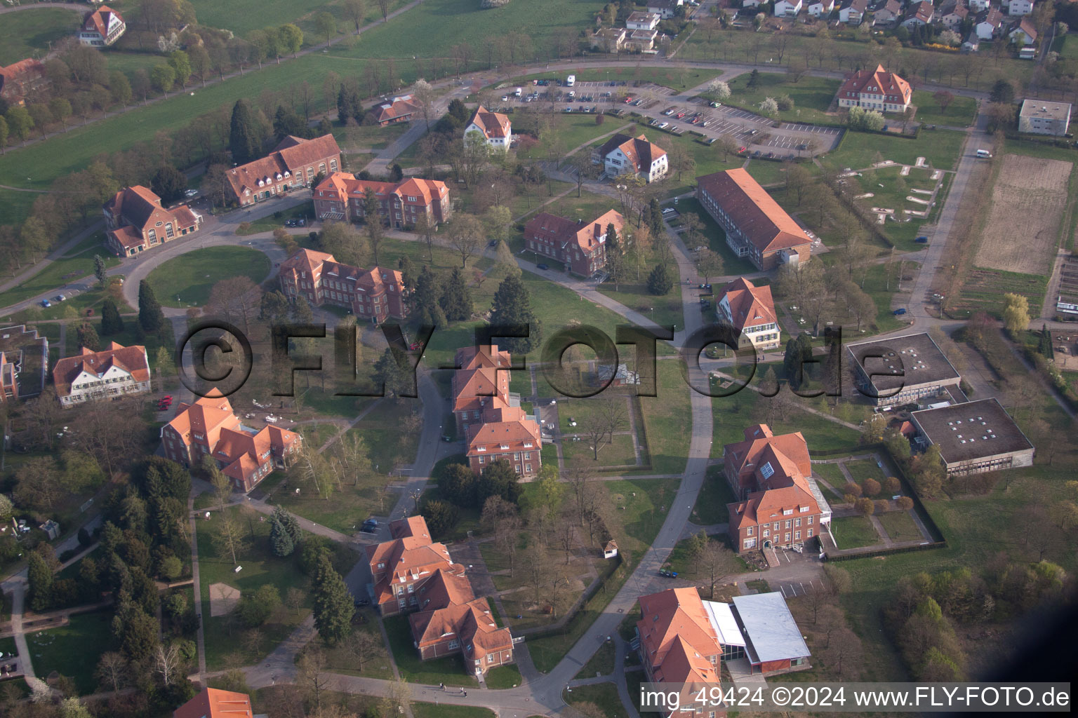 Aerial photograpy of District Altwiesloch in Wiesloch in the state Baden-Wuerttemberg, Germany