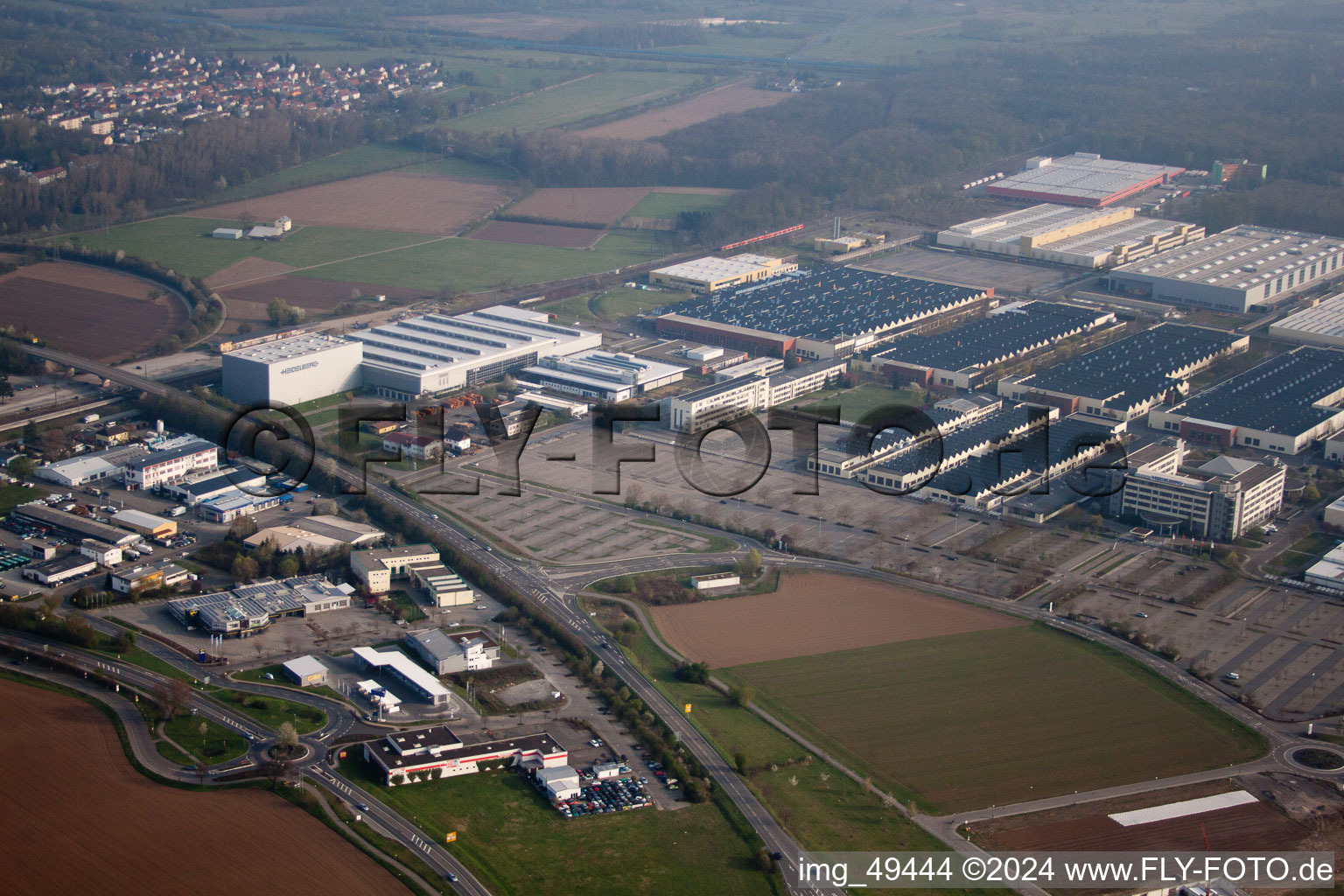 Industrial area in Walldorf in the state Baden-Wuerttemberg, Germany