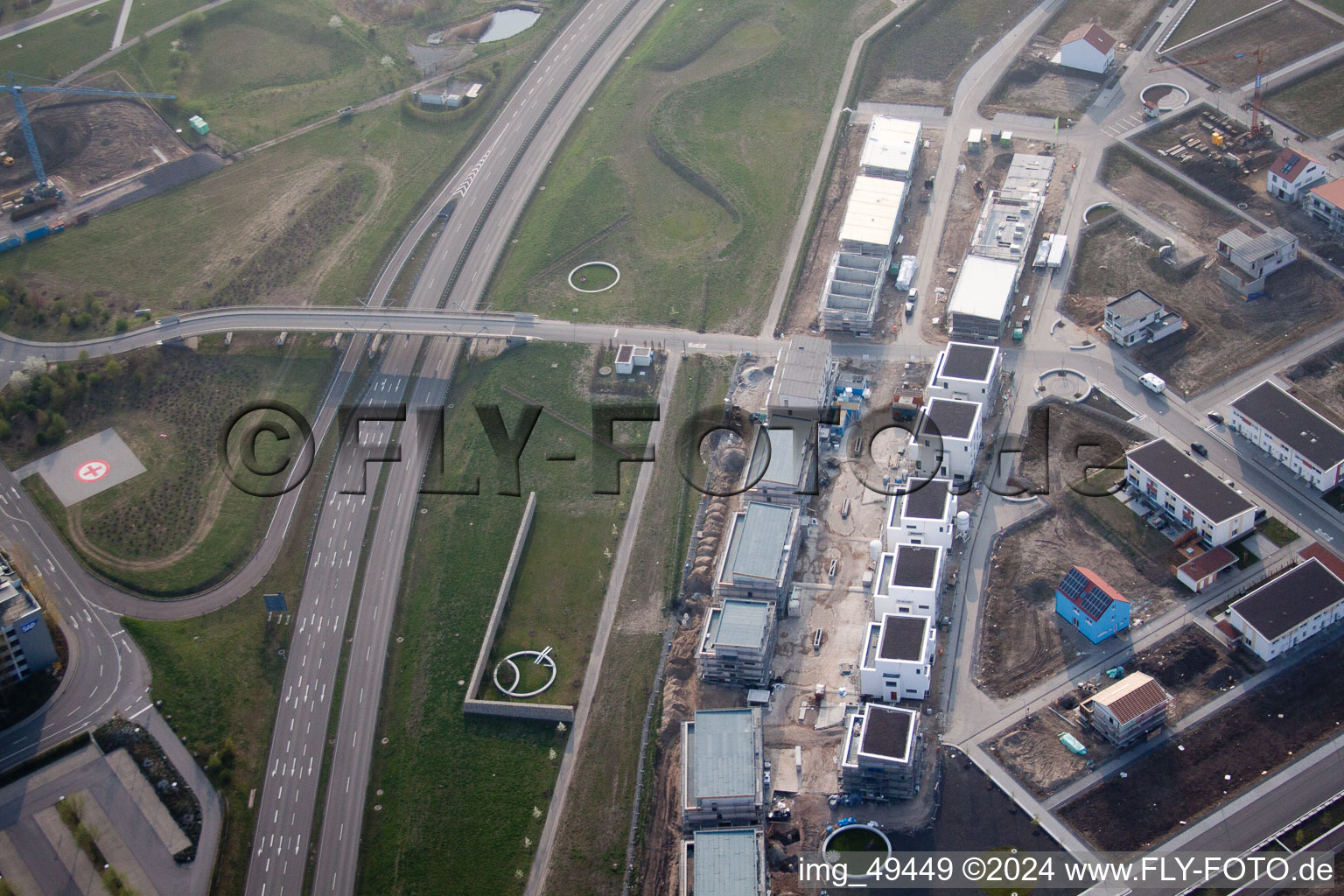 Walldorf in the state Baden-Wuerttemberg, Germany from the plane