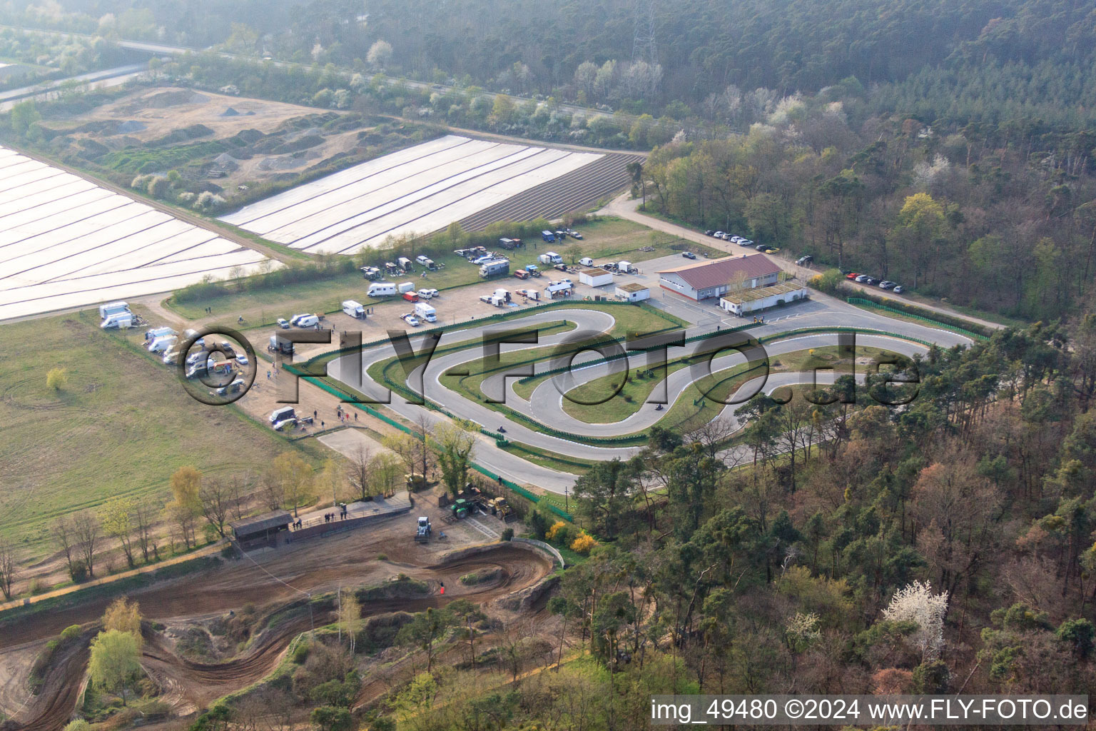 Karting track in Walldorf in the state Baden-Wuerttemberg, Germany