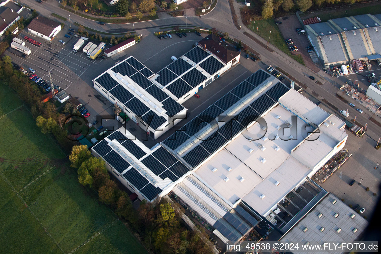 District Minderslachen in Kandel in the state Rhineland-Palatinate, Germany out of the air