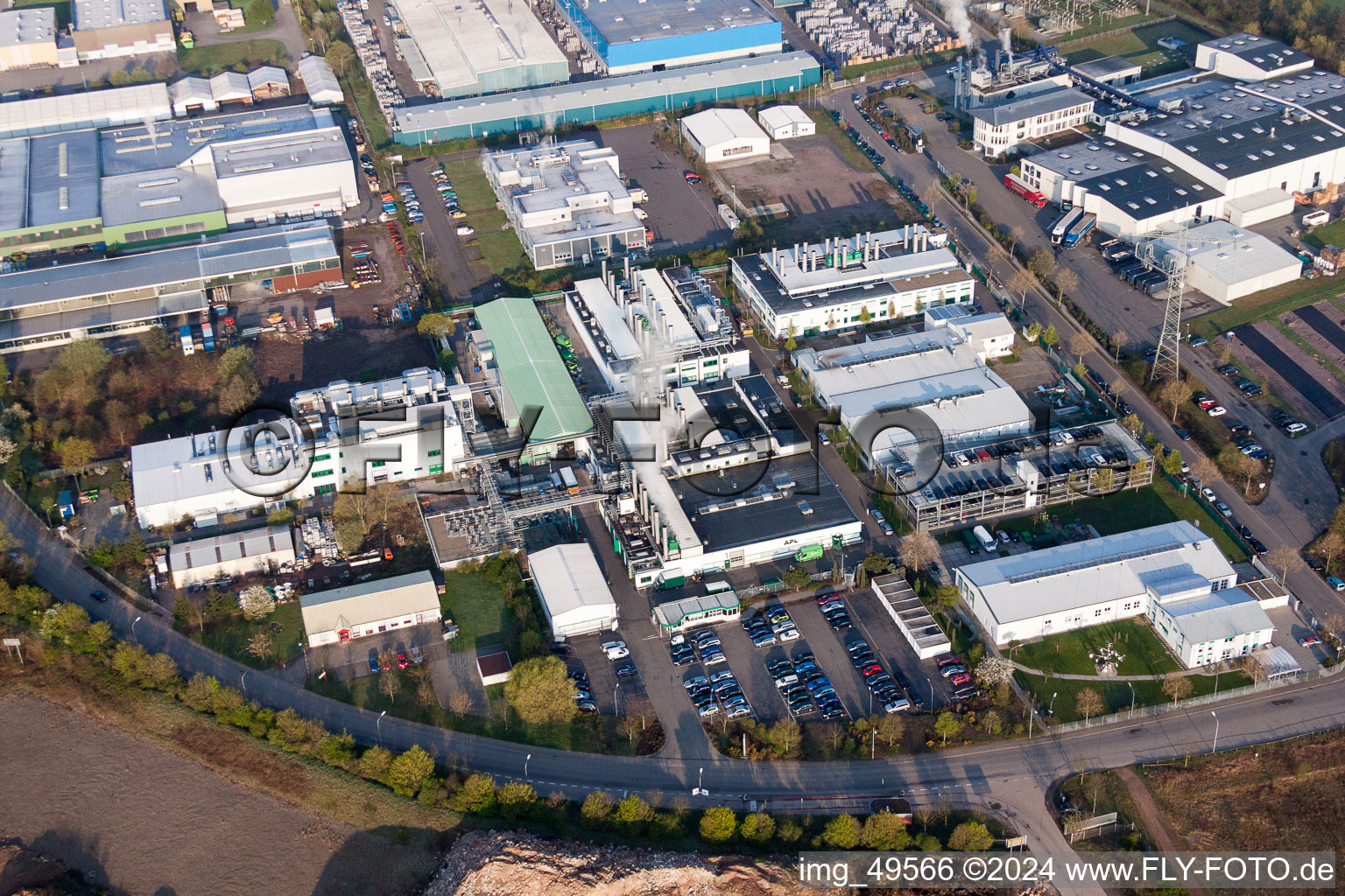 Industrial and commercial area Landau Ost in Landau in der Pfalz in the state Rhineland-Palatinate, Germany