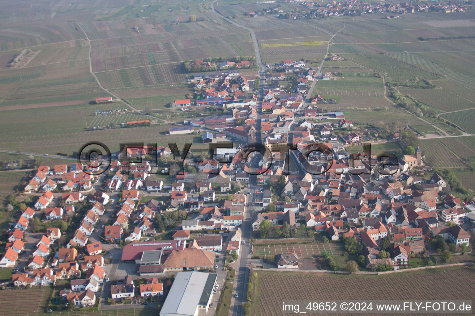 District Herxheim in Herxheim am Berg in the state Rhineland-Palatinate, Germany out of the air