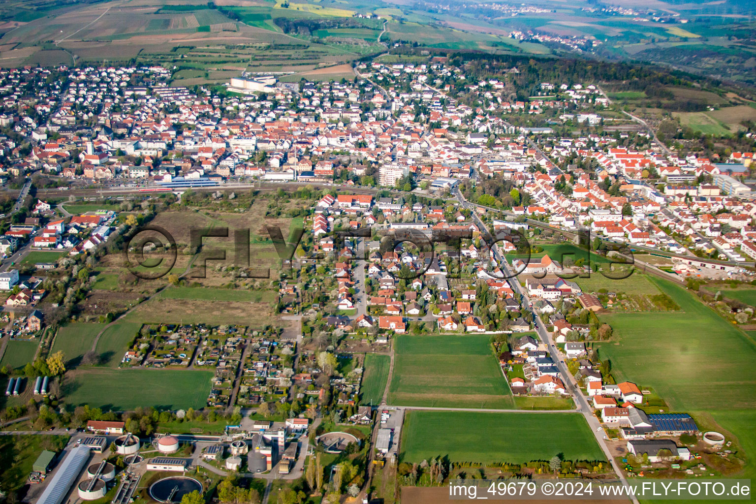 Grünstadt in the state Rhineland-Palatinate, Germany