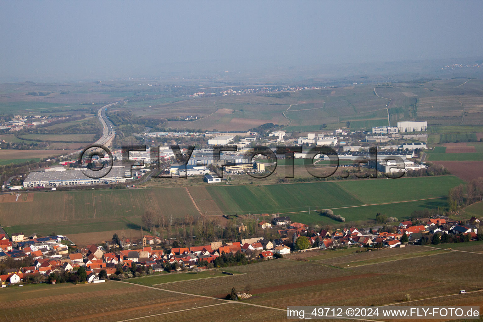 Industrial area in Alzey in the state Rhineland-Palatinate, Germany