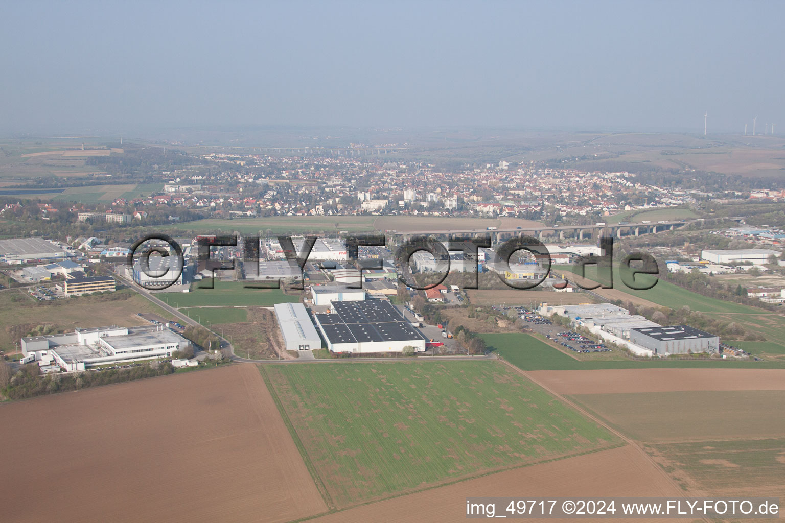 Aerial view of Alzey in the state Rhineland-Palatinate, Germany