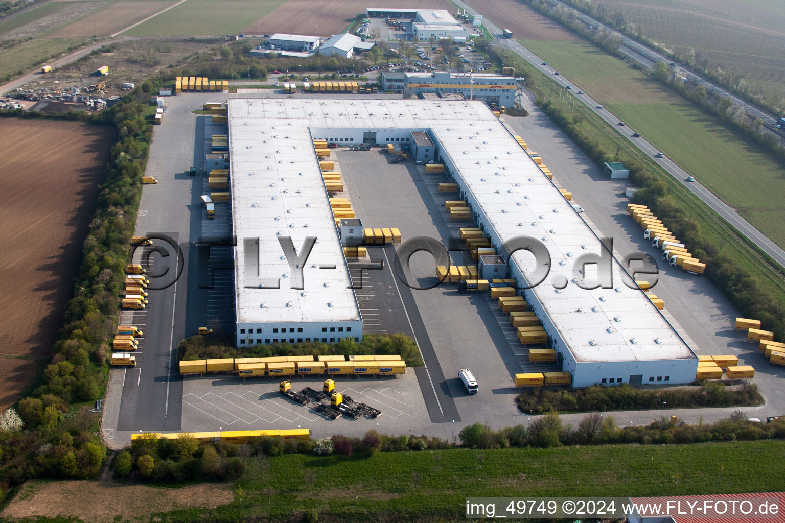 DHL Logistics Center in Saulheim in the state Rhineland-Palatinate, Germany