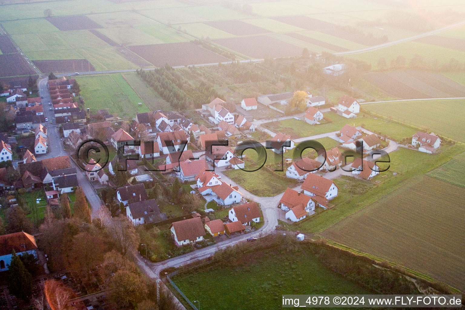 New development area Am Brennofen in Freckenfeld in the state Rhineland-Palatinate, Germany