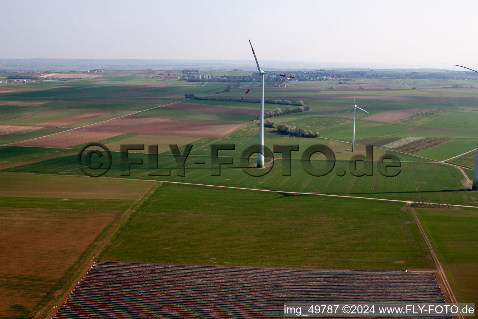 Aerial photograpy of Klein-Winternheim in the state Rhineland-Palatinate, Germany