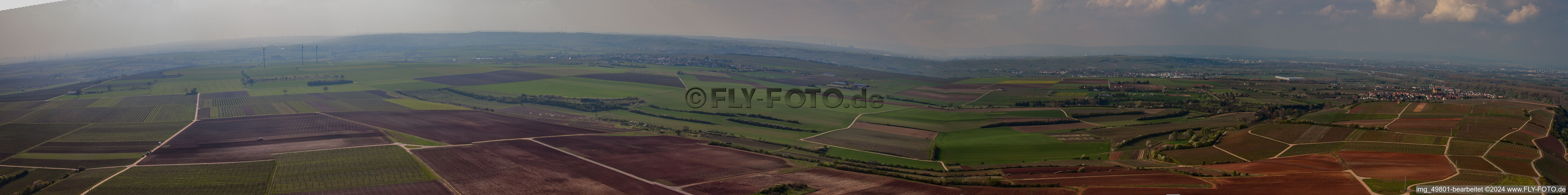 Panorama in Nierstein in the state Rhineland-Palatinate, Germany