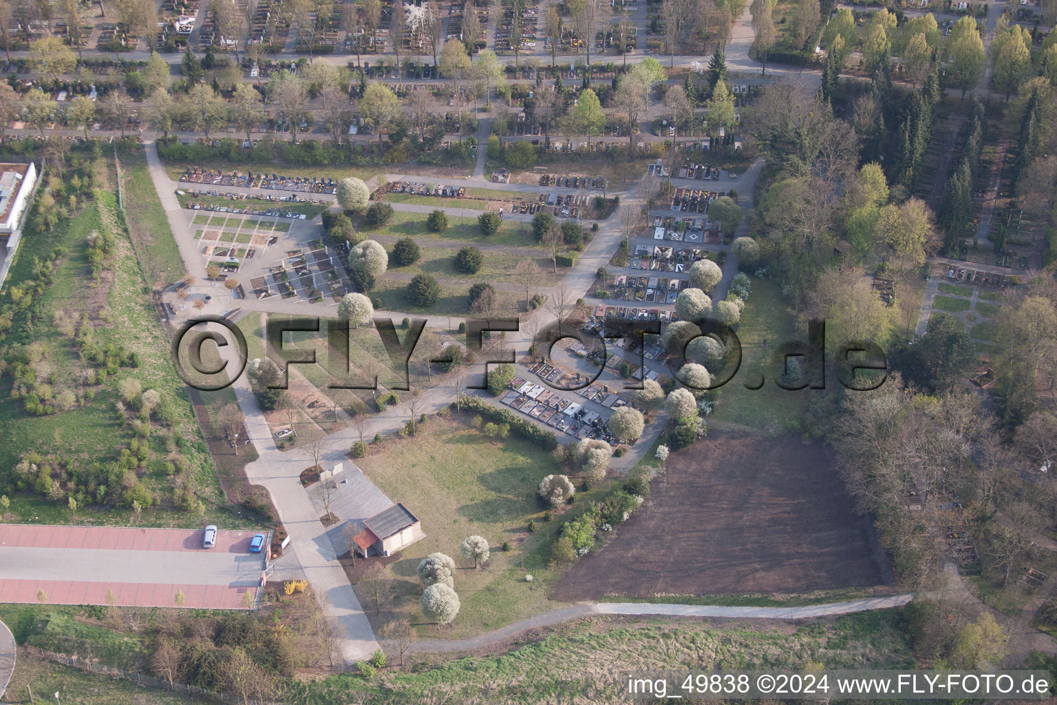 Cemetery in the district Herrnsheim in Worms in the state Rhineland-Palatinate, Germany