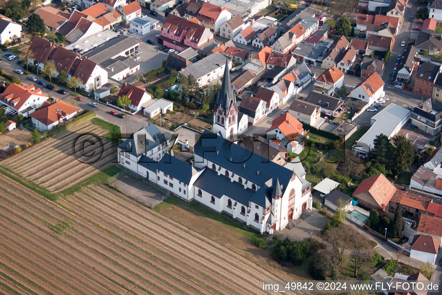 Church building of Worms-Horchheim in Worms in the state Rhineland-Palatinate, Germany