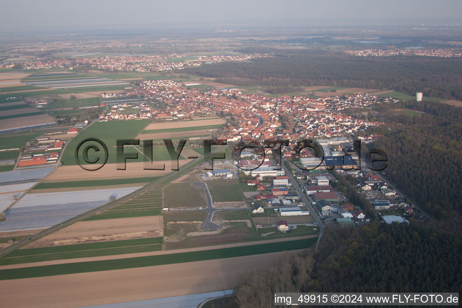 Hatzenbühl in the state Rhineland-Palatinate, Germany out of the air