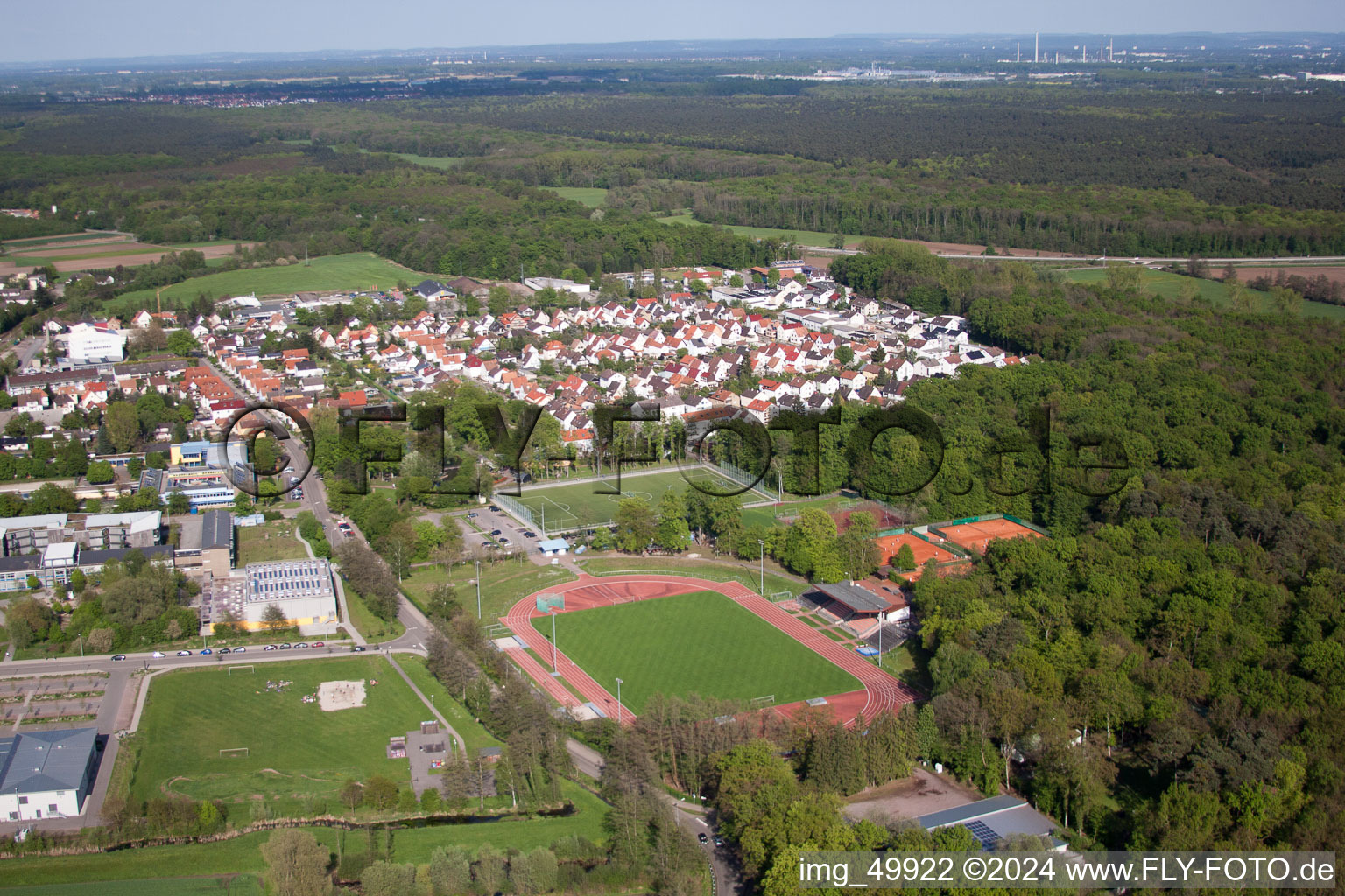 Drone image of Kandel in the state Rhineland-Palatinate, Germany