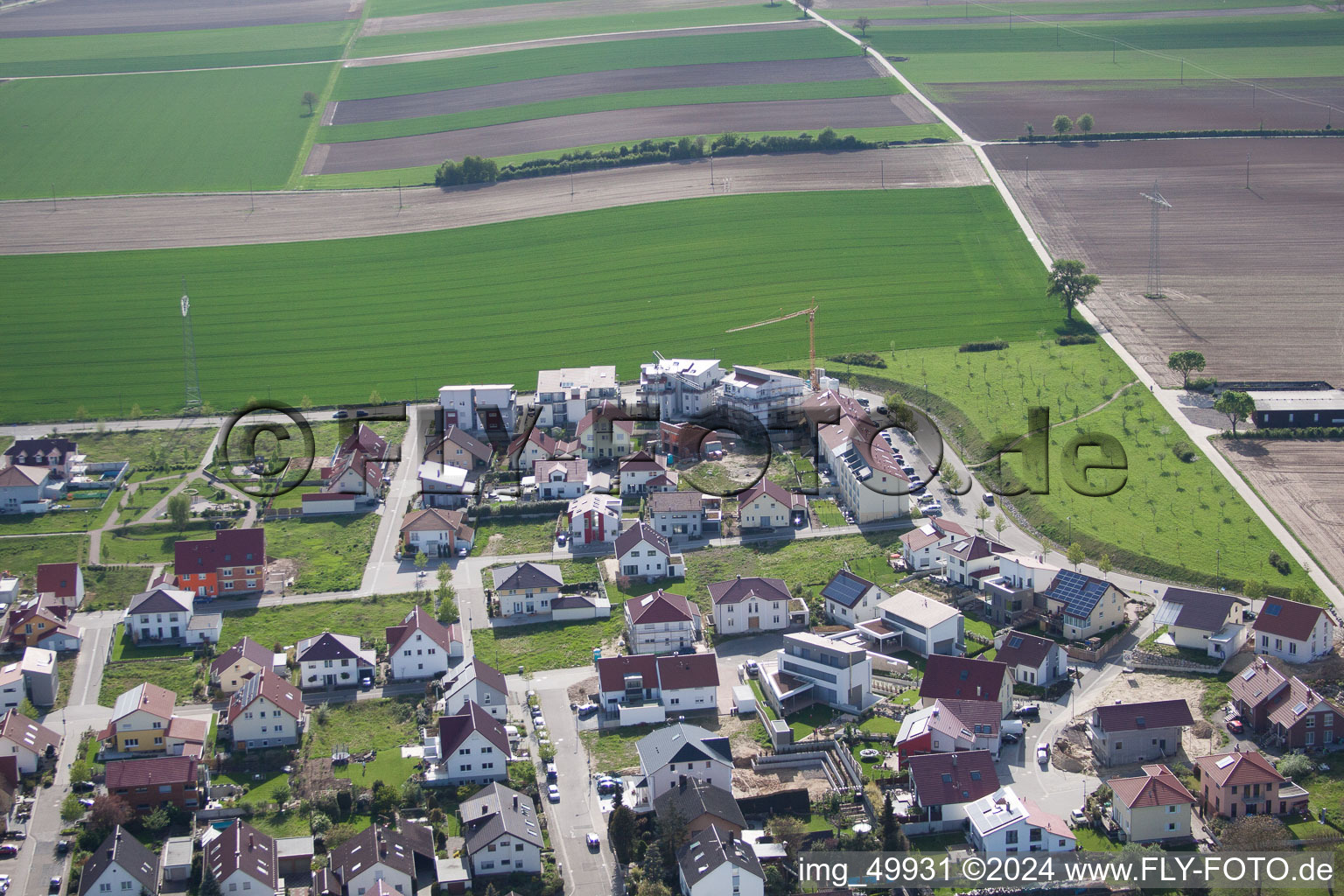 Oblique view of Kandel in the state Rhineland-Palatinate, Germany